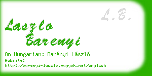 laszlo barenyi business card